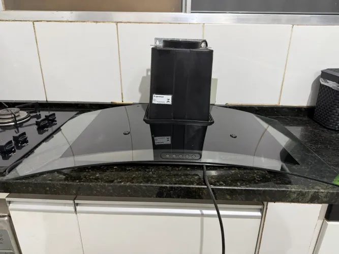 Coifa Fogatti Inox Vidro Curvo Ótima Conservação