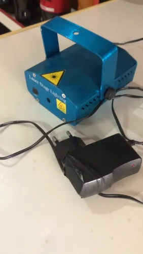 Mini Projetor Laser Holográfico Stage Lighting Azul - Ideal para Festas e DJs
