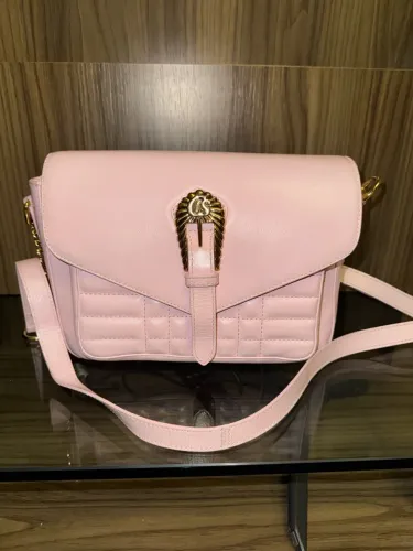 Bolsa Carmen Steffens couro legítimo rosa