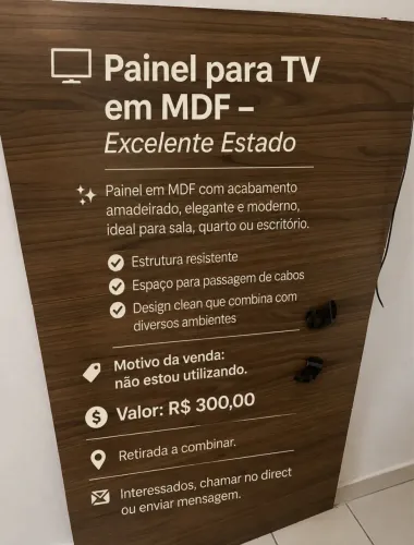Lindo painel em MDF .