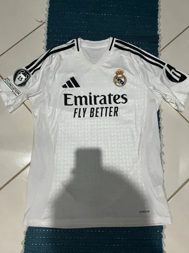CAMISA REAL MADRID M 24/25 ORGINAL COM PATCH CHAMPIONS LEAGUE