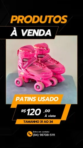 Patins em bom estado - infantil