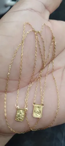 Escabulario de ouro 18k maciço vendo ou troco valor o negócio viável 1.600 pra vender logo