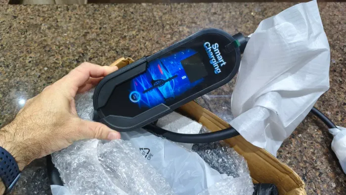 Carregador Portátil Carro elétrico 7kw - Com adaptador e suporte