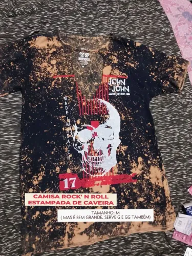 Blusa John John Rock N Roll 