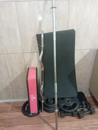 Kit de musculação. 