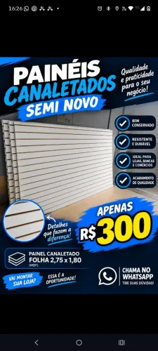 Painel canaletado