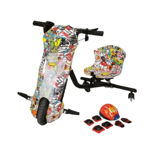 Triciclo elétrico - TOMATE ATÉ 100KG, BLUETOOTH, AMORTECEDORES TRASEIROS, 3 VELOCIDADES 