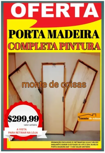 PORTA DE MADEIRA COMPLETO !! PROMOÇÃO !!