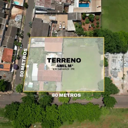 Terreno de 4000 m² ou terreno de 1000 m² na AV. Maringá - Sarandi/PR