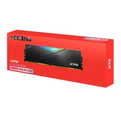 Memória DDR5 XPG Lancer RGB, 32GB, 6400MHz, Black, AX5U6400C3232G-CLARBK