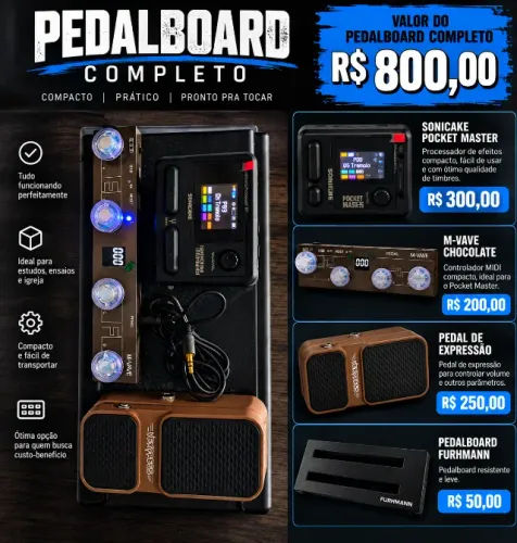 Pedalboard de guitarra