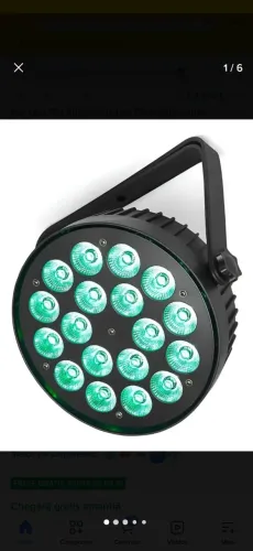 Kit 10 Refletores 18 Led RGB Colorido 