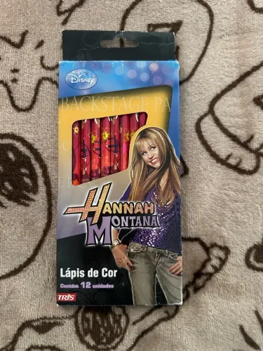 lápis de cor hannah montana vintage papelaria anos 2000