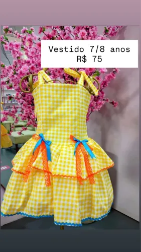 Vestido Junino Infantil 7/8 anos pouco usado. Pequeno defeito com fácil conserto. R$ 75