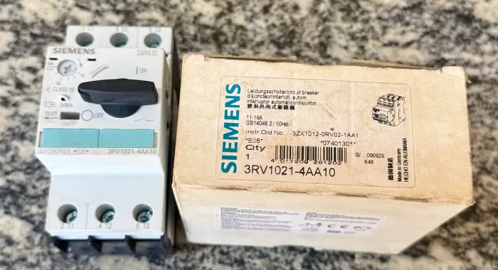 Disjuntor Siemens Sirius mod 3RV1021-4AA10