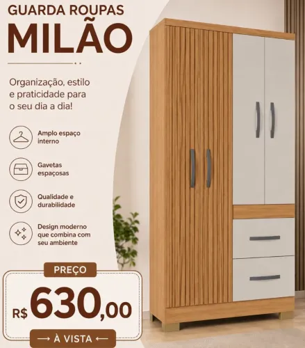 Garanta já o seu guarda roupa novo