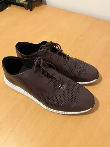 Sapato Oxford Cole Haan 2.ZERØGRAND Couro Marrom Original - Tam 37 BR / 8B US