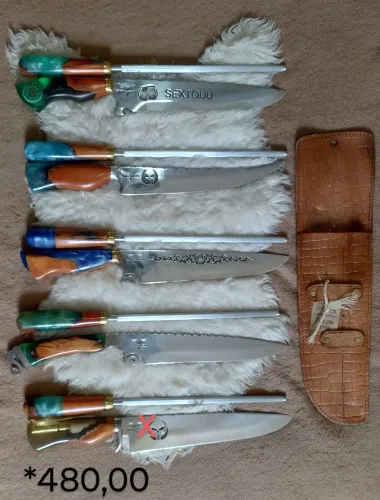 Faca artesanal para churrasco