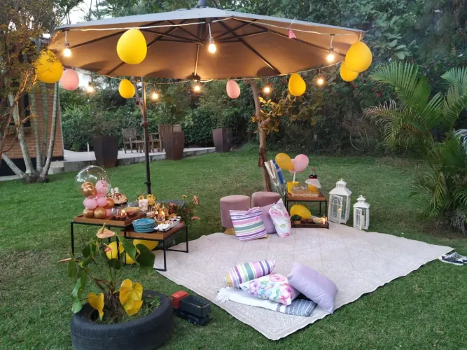 Ombrelone Guarda Sol 3,0x3,0 com base de 150L Cinza chumbo - Usado