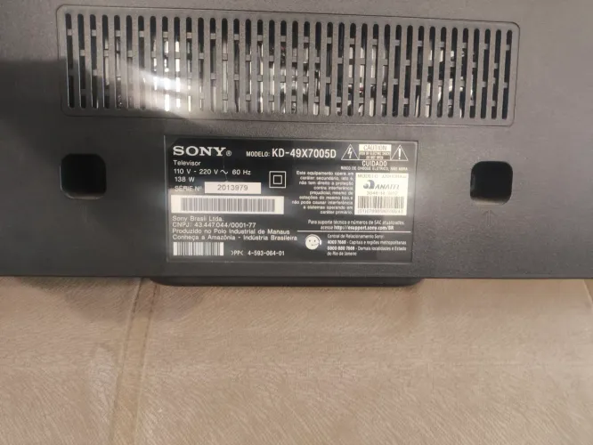 TV Sony Bravia 49" 4K Android - Para Retirada de Peças