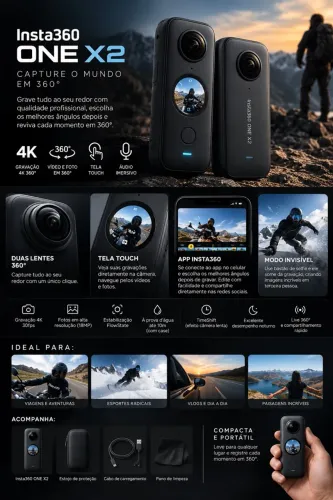 Câmera 360 Insta360 ONE x2
