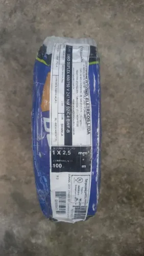 01 peça de cabo flexível 2,5mm branco - rolo com 100 metros