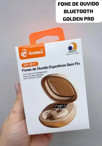 Fones via Bluetooth original Gold