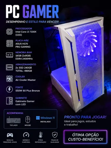 PC GAMER COMPLETO PRONTO PRA USAR 