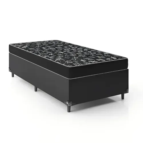 Conjunto base e colchão de solteiro