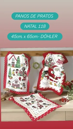 PANOS DE PRATOS NATAL 118<br>45cm x 65cm- DÖHLER