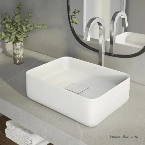 Cuba de Apoio Retangular Deca 30x40cm Branco Slim - L.13040.17
