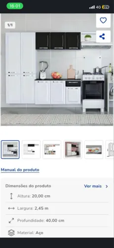 Armário de cozinha novo na caixa  Itatiaia ,10 portas 