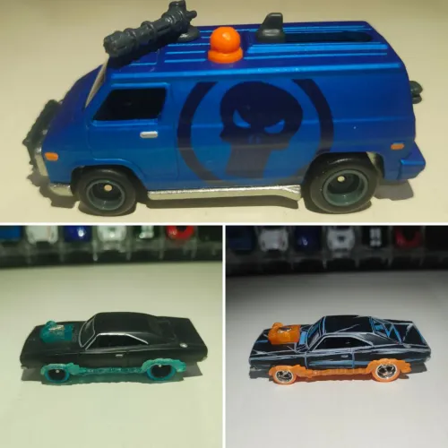 Kit 3 Hot Wheels Premium Marvel - Justiceiro Punisher Ghost Rider Motoqueiro Fantasma