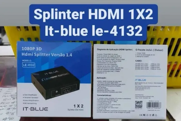 Divisor de tela Hdmi Splitter 1X2 1X4 E 1X8 (Espelhamento duas Telas)