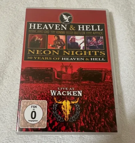 Heaven and hell dio Black Sabbath ozzy neon night DVD Lp vinil disco