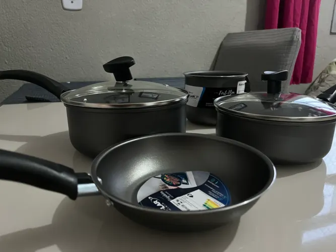 Conjunto de Panelas Antiaderente Teflon Alumínio Fortlar