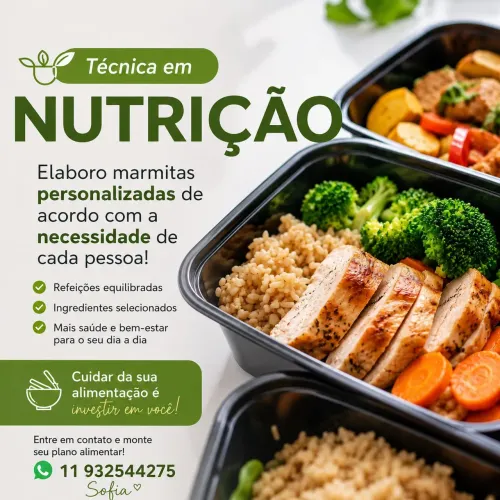 Marmitas Personalizadas com Acompanhamento Técnico em Nutrição