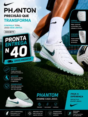 Chuteira Nike Society Phantom n 40