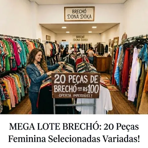 MEGA LOTE BRECHÓ: 20 Peças (a R$ 5,00 cada) Feminina Selecionadas Variadas! 