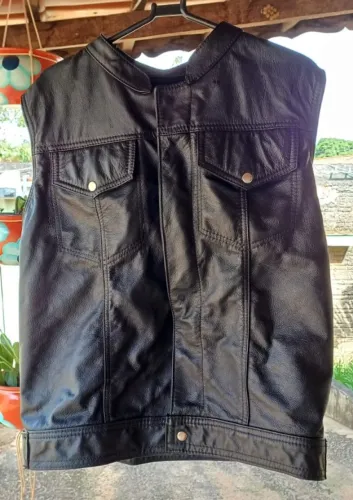 Colete de Couro para Motociclistas, Masculino e Feminino!