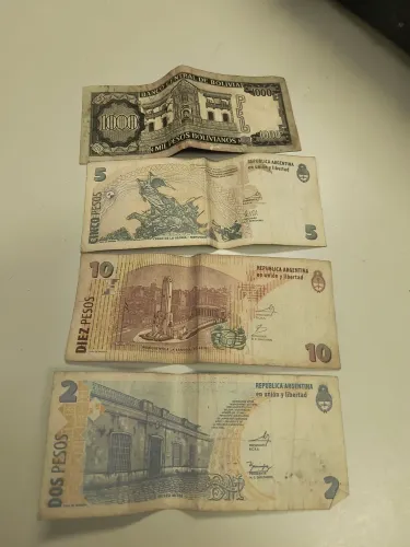 LOTE 3 CEDULAS ANTIGAS ARGENTINA + BOLIVIA COLECIONADOR RARAS