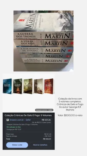 Coleção livros Fogo e Gelo