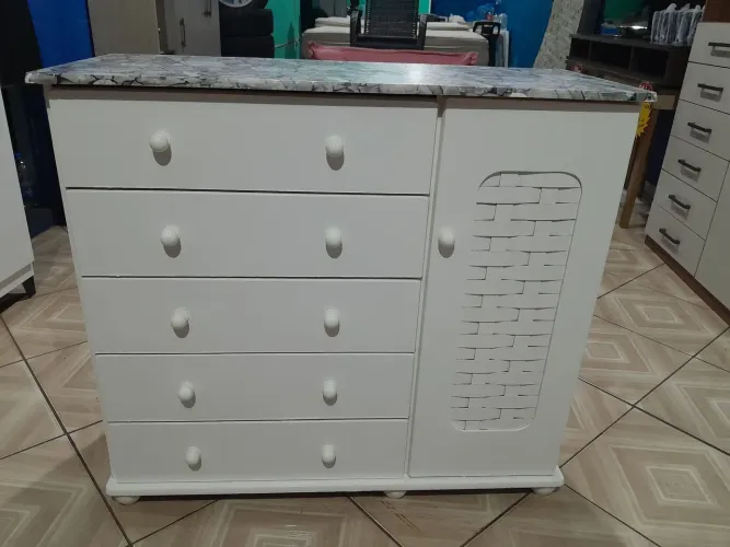 Cômoda sapateira branca madeira MDF