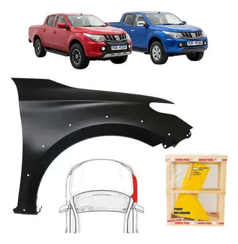 Paralama L200 Triton 2018 19 20 A 2023 Direito S/furo Pisca
