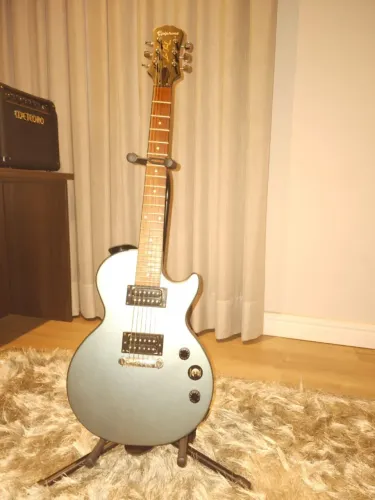 Epiphone Les Paul Special E1 Satin - Pelham Blue (Pouco Usada + Upgrades)