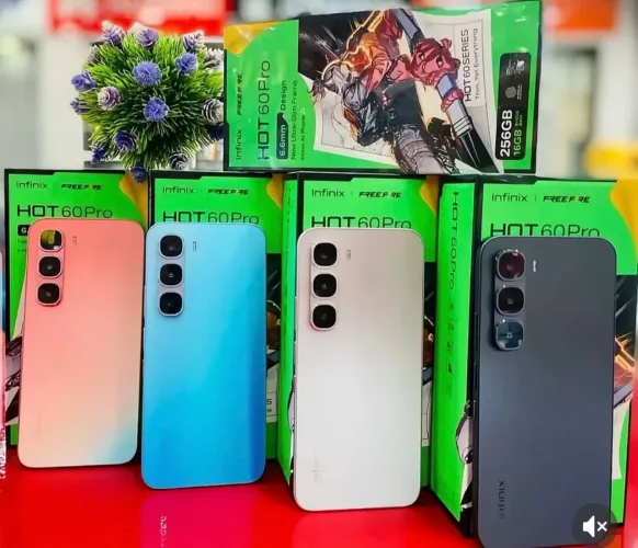 Infinix Hot 60 Pro 4G NFC 256/08- Laranja Rosa Prata Novo 