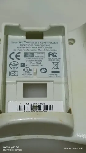 Carcaça inferior do Controle branco Xbox 360 original