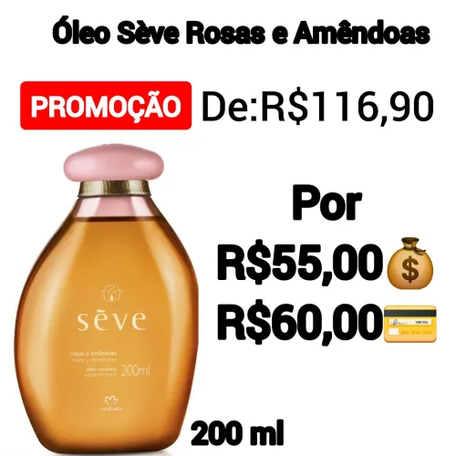 Óleo Sève Rosas e Amêndoas-Natura