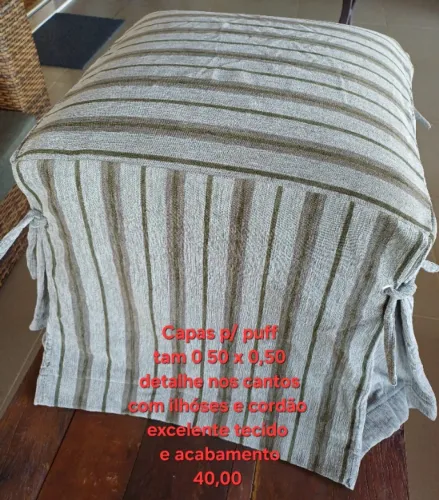 Capas de tecido para puff